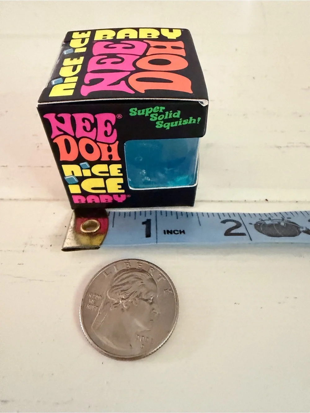 NWT Schylling NeeDoh Nice Ice Baby Blue Mini Fidget Cube Super Solid Squish